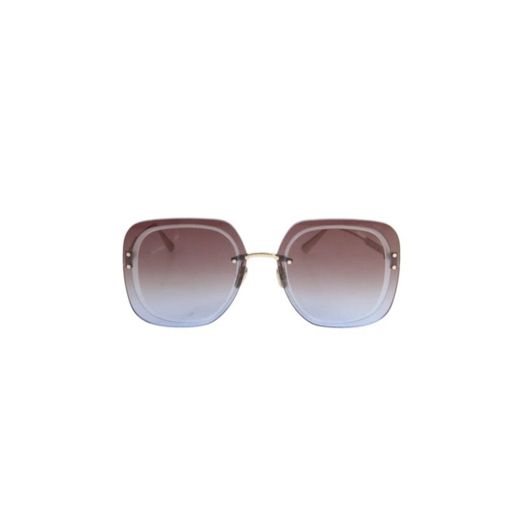Christian Dior Womens Large Rimless Square Ultra Dior SU Sunglasses Gold Tone